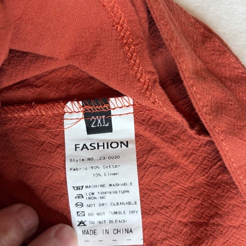 Burnt Orange Overalls Rompers XXL - Picture 9 of 9